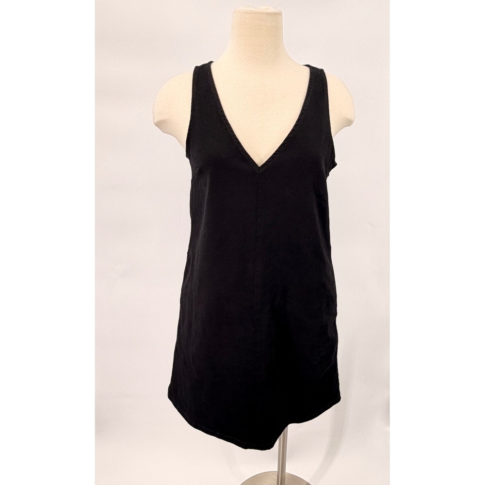 Rag & Bone Nala Shift Dress Womens Size Small Black Denim V-Neck Mini - Picture 7 of 10